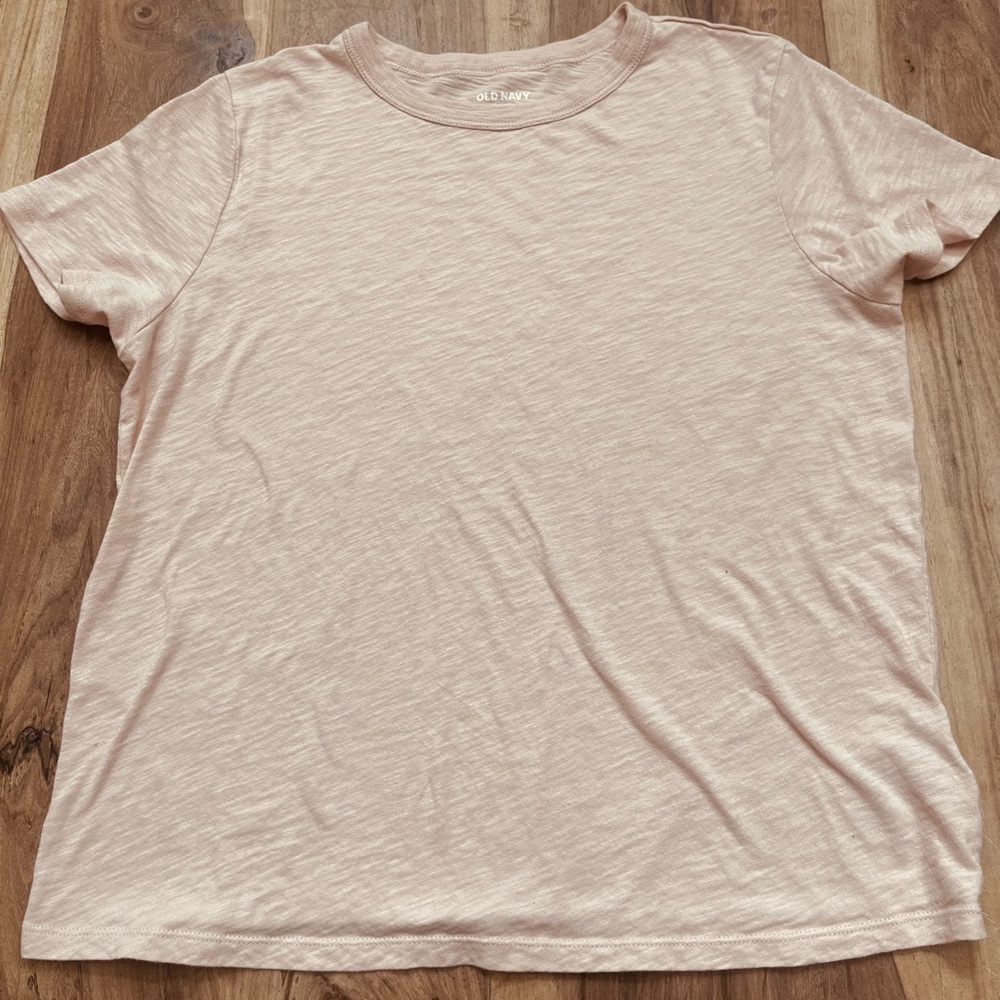 Old Navy Women’s Pale Pink Cotton Slub Tee
